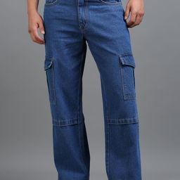 Kolor Fusion Men Blue Loose Mid-Rise Light Fade Jeans-image-3