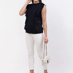 DELIS Monochrome Georgette Top-image-45