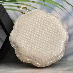 FOR THE BEAUTIFUL YOU Glossy Embellished Box Clutch-56