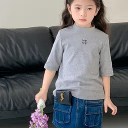LULU & SKY Girls Drop-Shoulder Sleeves T-shirt-image-32