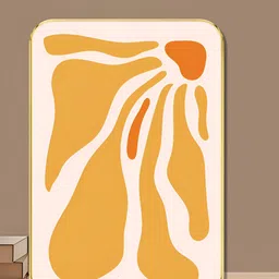 Myntra Elegant Homes Off White & Mustard Printed Wall Art-23