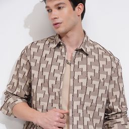 HIGHLANDER Men Opaque Printed Casual Shirt-picture-37