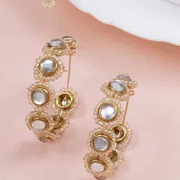 BeAbhika Contemporary Half Hoop Earrings-image-95