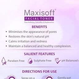 Maxisoft Set Of 2 Facial Toner With Aloevera Cleanses Pore & Hydrates Skin - 100 ml Each image 4