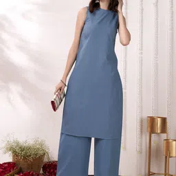 Anouk  Sleeveless Pure Cotton Kurta With Palazzos-image-10