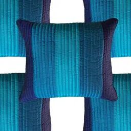 India Furnish Blue Silk Square Cushion Cover-picture-10