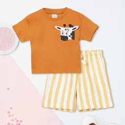 max Boys Printed Pure Cotton T-Shirt With Shorts-image-83