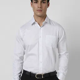 Van Heusen Men Slim Fit Spread Collar Floral Printed Cotton Formal Shirt-image-88
