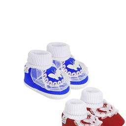 NESKA MODA Blue Cotton Booties-25