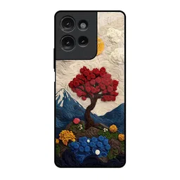 QRIOH Floral Printed Motorola G75 5G Back Case Mobile Accessories-image-88