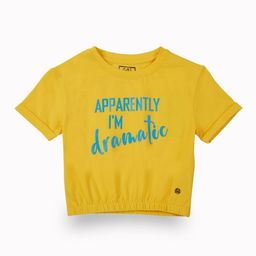 Gini and Jony Kids Typographic Print Cotton Crop Top-12