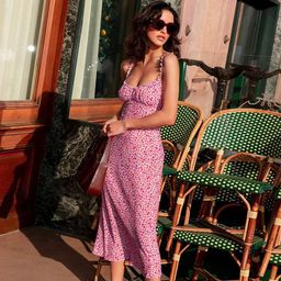 Mast & Harbour Pink Abstract Print Maxi Midi Dress-picture-10