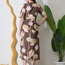 DECKEDUP Women Print A-Line Dress image 5