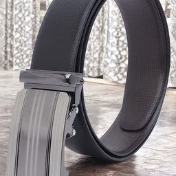 LOOPA Men Textured Leather Slider Buckle Formal Belt-picture-11