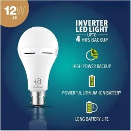 alfa bright Bright 12W LED Bulb with Rechargeable Power Backup 4 hrs Bulb Emergency Light image 3