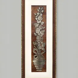 SHREE KALA HOME DECOR Brown & White 1 Piece Synthetic Wood Floral and Botanical Wall Paintings-picture-33