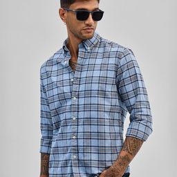 Snitch Men Smart Slim Fit Opaque Checked Casual Shirt-image-96