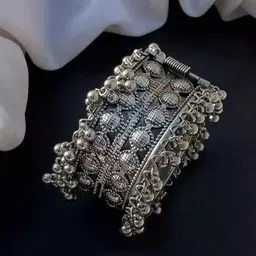 Sangria Oxidised Beaded Bangle-14