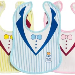 Premium quality baby tie bibs cotton waterproof bibs pack of 3-picture-1