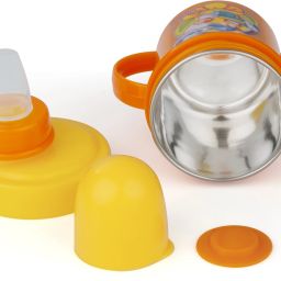 Stainless Steel Plastic Baby Spout Sipper Cup for Kids Age 3-18 Months-(250ml)-image-90