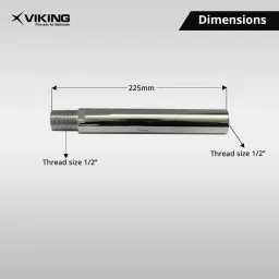 Extension nipple withThread Size 5mm (1/2) inner and outer, 225mm length Faucet Nozzle-14