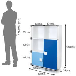 alex daisy by tiffany Alex Daisy Three Layer Bookcase - Blue image 5