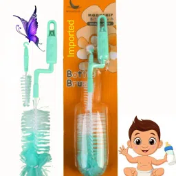 360° Movable Bristle Baby Feeding Bottle Cleaning Brush & Nipple Cleaner-image-13