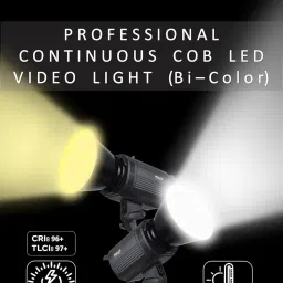 Prolite LiteMax Gold 250W Bi-Color COB LED Video Light, RGBWW Filters, Diffuser & Remote 25500 lx Camera LED Light image 2