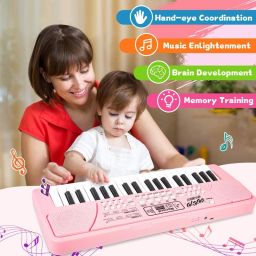 just97 37 Key Piano Keyboard Toy for Kids P50 37 Key Piano Keyboard with Mic & Charger P50 Analog Portable Keyboard image 3
