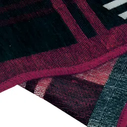 ZESTURE Maroon Geometric Printed Carpet image 2