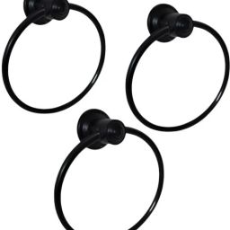 BATHROOM TOWEL HOLDER RING| NAPKING| Black Towel Holder-image-13