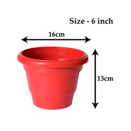 Kuber Industries Set Of 8 Solid Large Flower Planters With Drainage Hole image 4