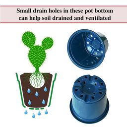 Kuber Industries Blue & Red 5 Pcs Flower Planters image 5