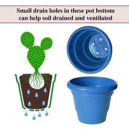 Kuber Industries Pack of 10 Solid Layered Plastic Flower Pot With Drainage Hole image 5