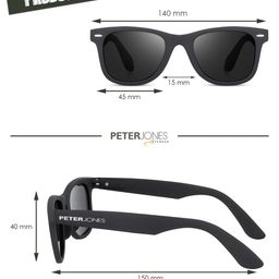 Peter Jones Eyewear Unisex Aviator Sunglasses With Polarised Lens PO-N720B-D image 2