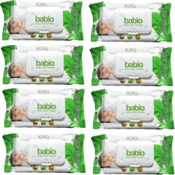 BABIO BABY WIPES (80 WIPES/PKT) - 8 PACKETS-image-38