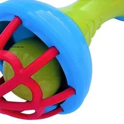 niyanetail Sensory Teether & Dumbbell, Mouth Toys Grab, Chew and Shake Teething Rattle Toy Rattle image 4