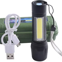 gami Tactical Flashlight + Desk Lamp with Gift Box Focus Zoom Torch Light with 3 Modes Adjustable for Emergency and Activities EDC 911 6 hrs Torch Emergency Light image 4