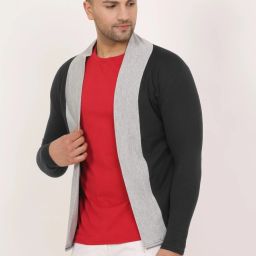Men Jacket Style Full Sleeve Black Shrug-image-33