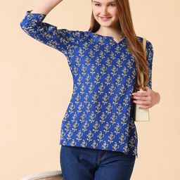 SANGOURI Floral Printed Kurti-image-23