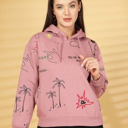 R.Code by The Roadster Life Co. Women Conversational Printed Hooded Sweatshirt-picture-26