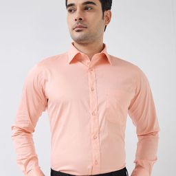Raymond Solid Slim Fit Cutaway Collar Regular Cotton Formal Shirt-image-38
