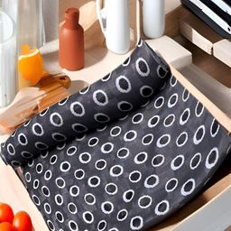 Aura Grey & White Printed Water Resistant Shelf Liner Organiser-11