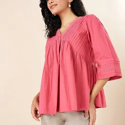 AKKRITI BY PANTALOONS Women Embroidered Cotton Top-picture-13