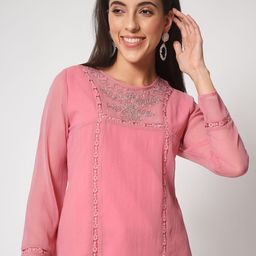 ARDITA Georgette Styled Back Top-image-33