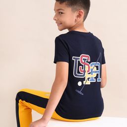U.S. Polo Assn. Kids Boys Brand Logo Printed Pure Cotton T-shirt-picture-6