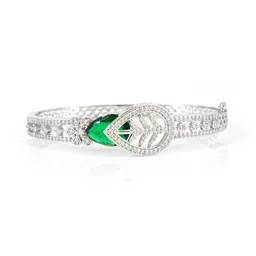 PRIVIU Silver-Plated AD Studded Bangle-Style Bracelet image 5