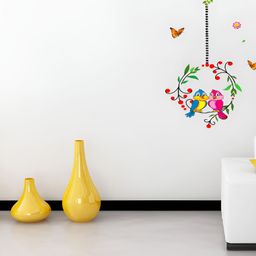 LANSTICK Green & Blue Printed Splash Proof Wallpaper-51