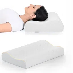 HOSPIKART White Memory Foam Filled Therapedic Pillow-9
