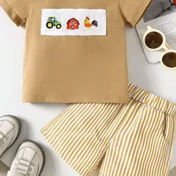 LULU & SKY Boys Printed T-shirt with Shorts-picture-47
